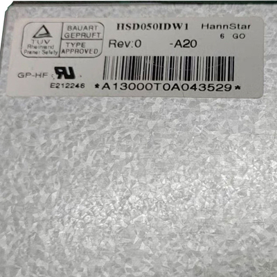 Panneau d'affichage d'écran d'affichage à cristaux liquides de pouce 800*480 RVB de HannStar 5,0 HSD050IDW1-A20