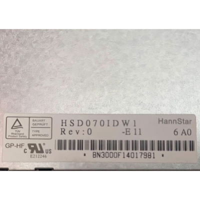 HSD070IDW1-E11 panneau d'affichage d'écran d'affichage à cristaux liquides de 7,0 pouces pour l'affichage des véhicules à moteur