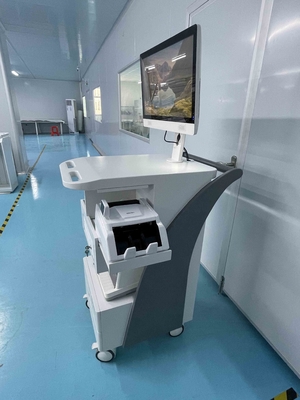 Poste de travail mobile médical électrique de TFT sur l'hôpital de roues