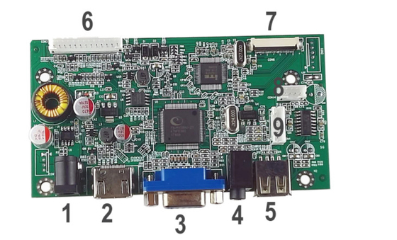 accessoires d'écran d'affichage à cristaux liquides de 1920x1080 IPS avec le pilote d'écran d'informatique de VGA poids du commerce USB Board
