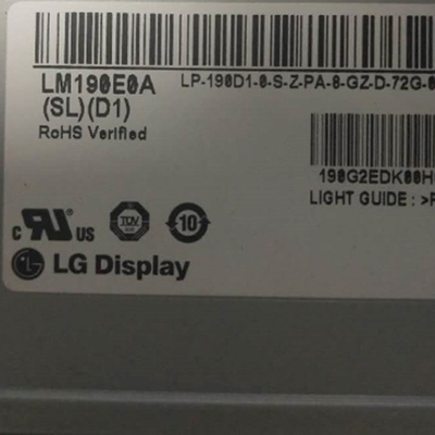 Les goupilles de 19,0 pouces LVDS 30 connectent le LG Display RVB 1280X1024 du panneau d'affichage LM190E0A-SLD1 d'affichage à cristaux liquides