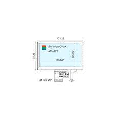 Affichage LCD WLED de haute qualité de 5,0 pouces COM50H5M23XTX 480*272