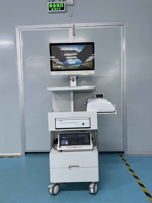 Poste de travail mobile médical électrique de TFT sur l'hôpital de roues