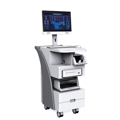 Poste de travail mobile médical électrique de TFT sur l'hôpital de roues